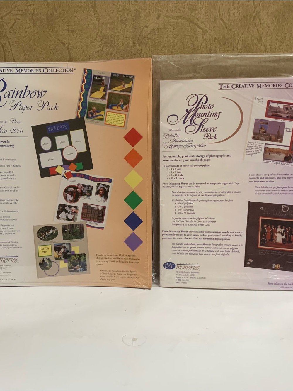 Creative Memories Scrapbook Lot - Rainbow Paper& Photo Mounting Sleeves NIP